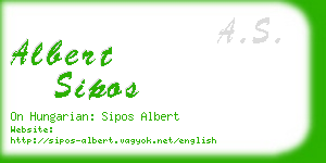 albert sipos business card